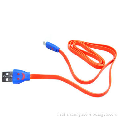 Lighting Flat Smile Micro USB Data Cable for Samsung Galaxy